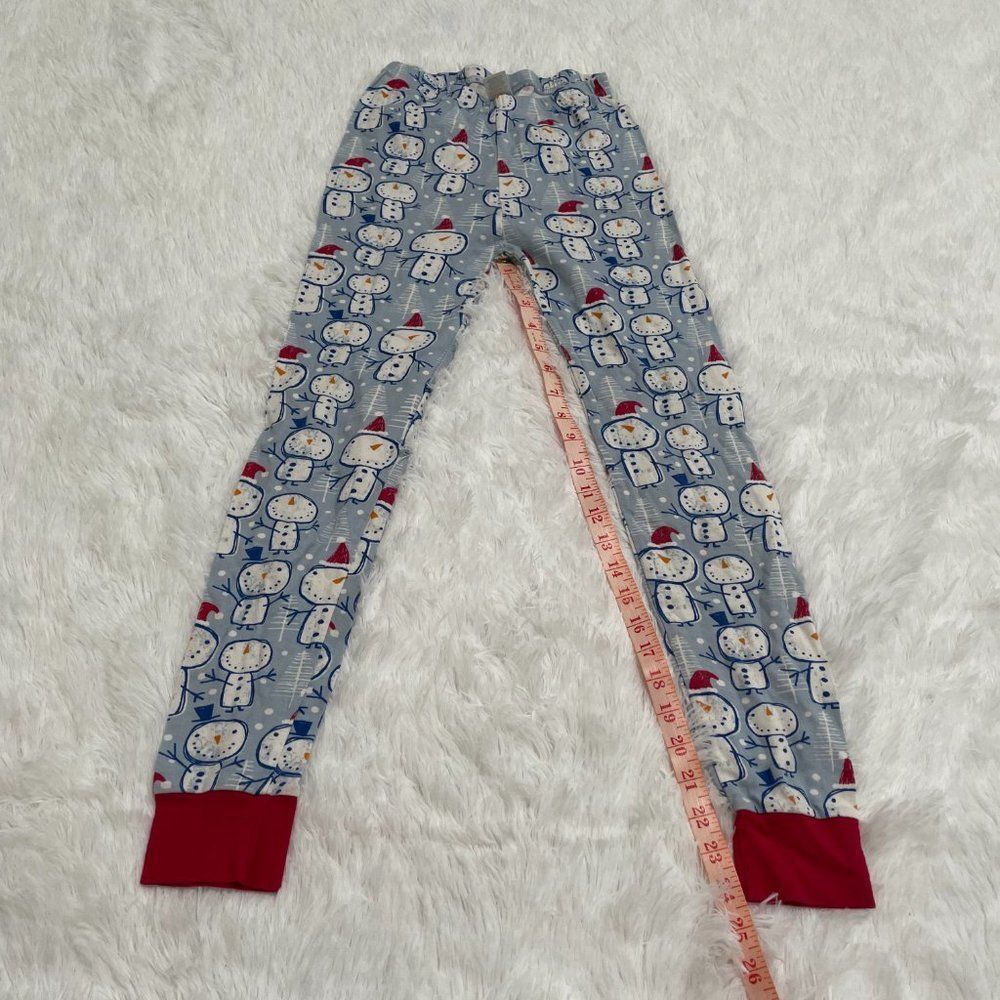 3/$10 Kids The Children's Place Snowman Pajama Pants Size 12 - Picture 2 of 5